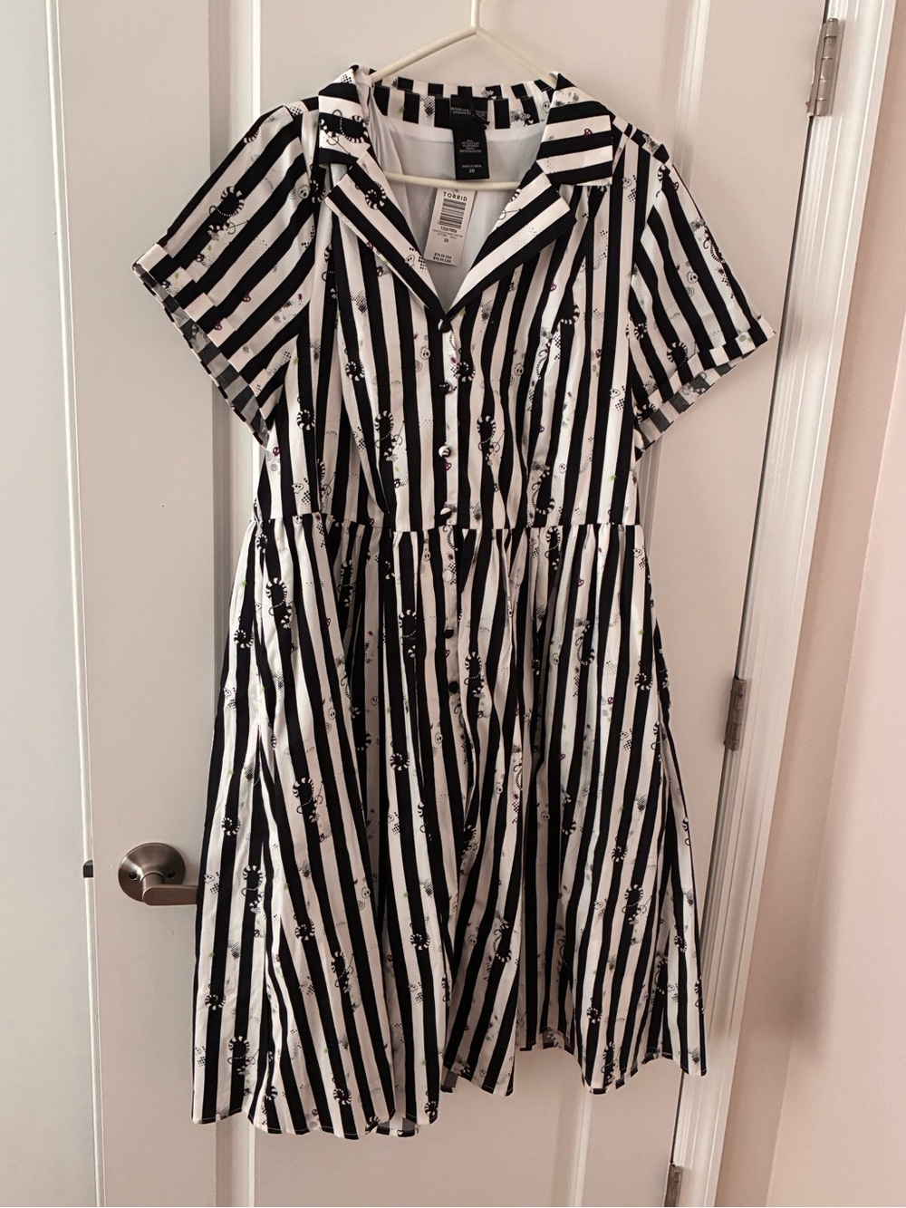 torrid Bettlejuice dress Halloween cosplay snake striped dress sz 20
